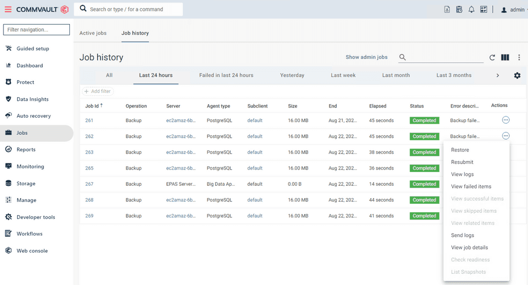 View Job Logs